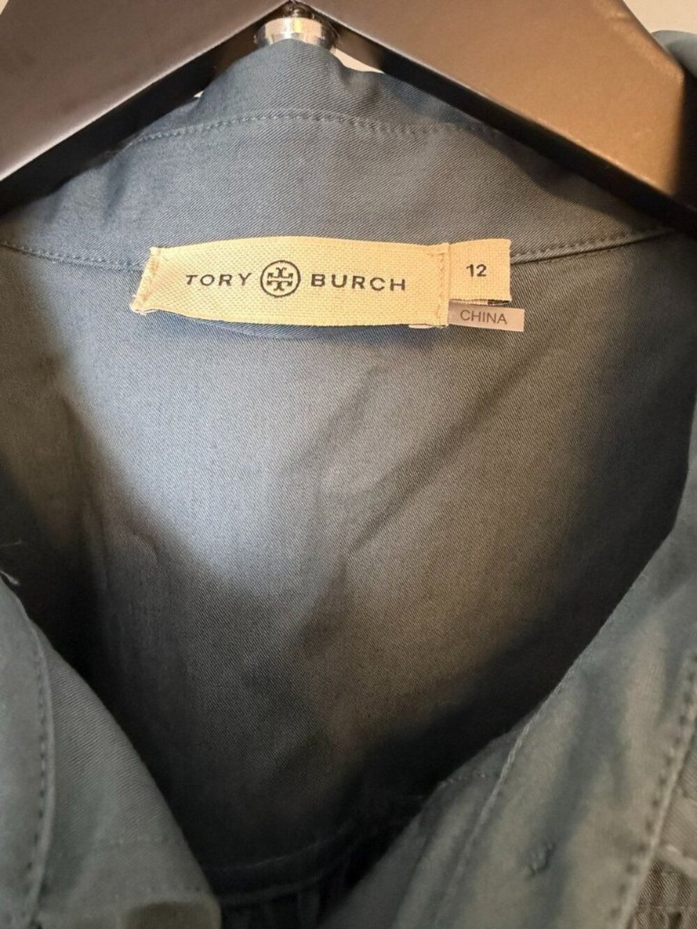 Tory Burch Artist Cotton Shirt Dress without belt Size 12 - Picture 4 of 9